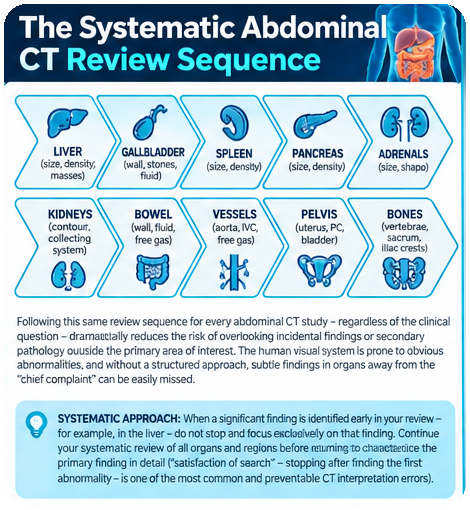 The Systematic Abdominal CT Review Sequence sample page